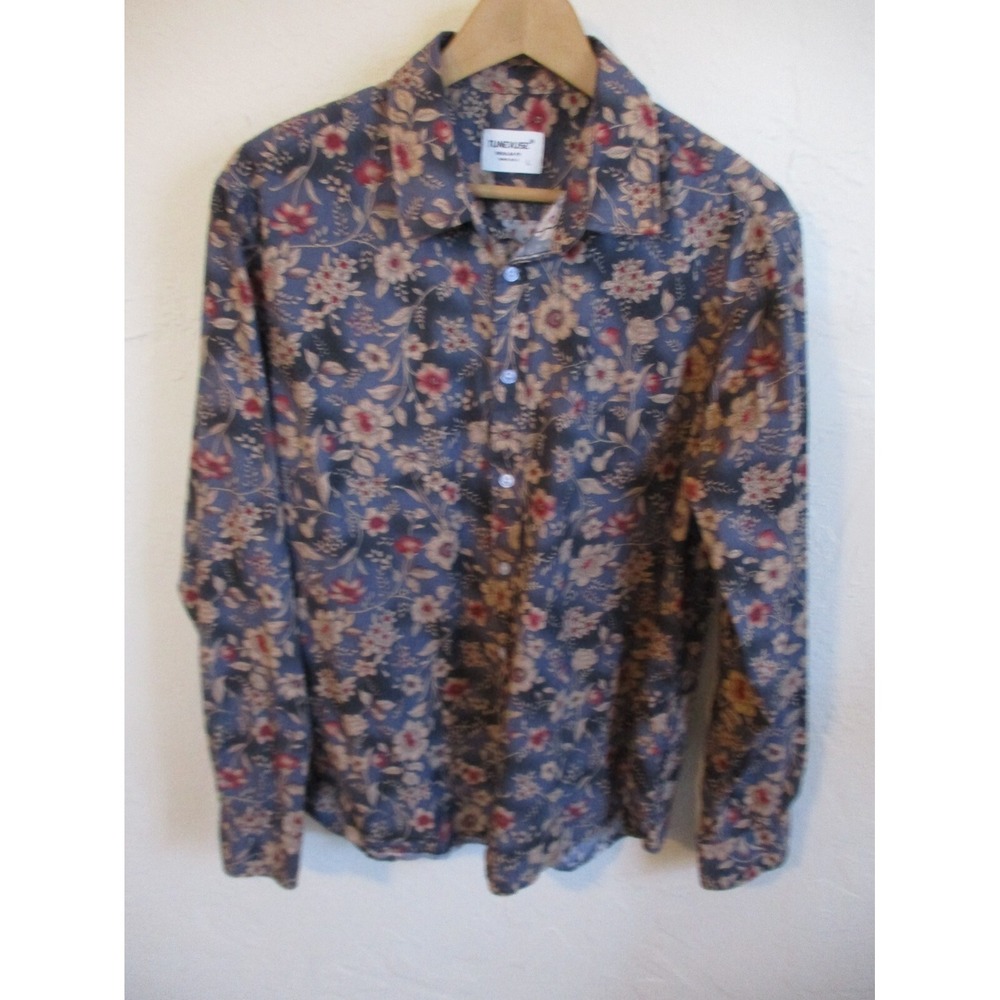 Tunevuse Regular Fit Floral Long Sleeve Size Large